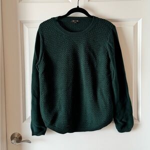 Elegant Forest Green Crew Neck Sweater